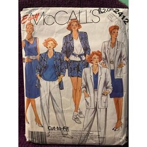 McCalls 2412 suit sewing pattern sz 10